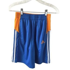 Adidas Shorts Athletic Pull On Blue & Orange White Stripes Boy’s size M